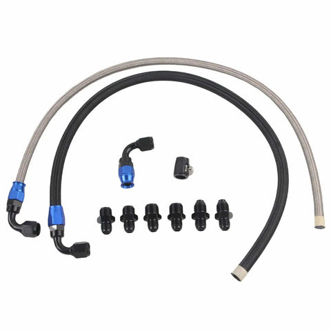 25 Inch AN6 Power Steering Pump Hose Fitting Kit For Chevy C10 LS Swap Connects GM Type 2 With Aluminum Fittings And Braided Hose Options