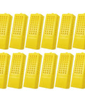 Plastic Queen Bee Cages 12 Pack Beekeeping Go To Transporting Catcher Kit yellow cages for queen rearing