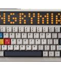 Slick 65 Percent Wireless Mechanical Keyboard With Buttery Smooth Keys And Dope Hot Swap Support Featuring Tri Mode Connectivity Custom Led Display Super Chill Typing Vibes For PC And Mac Gaming Rig In Cloud White Color, showing custom LED display.