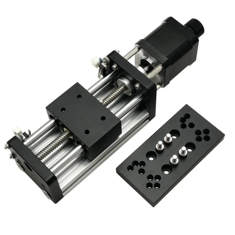 CNC Z Axis Aluminum Sliding Table With Nema 17 Stepper Motor And Limit Switch Dope Upgrade For Your Carving Machine Copper Anti Backlash Nut T8 Lead Screw 4mm Delivers Smooth Precise Motion, shown with components.