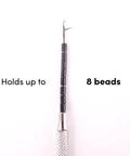 Pro Pulling Needle For I Tip Hair Extensions Stainless Steel Threading And Sectioning Tool holding 8 beads