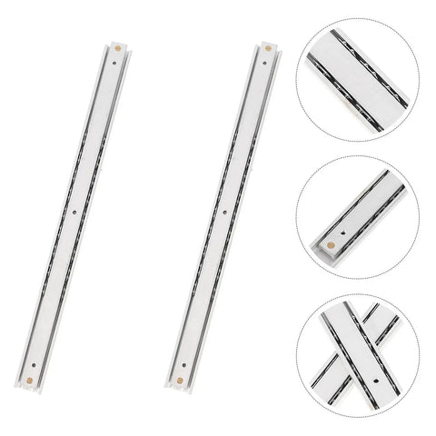 16mm Wide Drawer Slides 200mm Push To Open Rails Side Mount Two-Section Track For Kitchen Cabinets And Office Storage