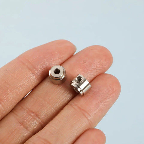 Close-up of 20Pcs Copper Plated RC Airplane Landing Gear Wheel Stop Collars M2 M2.5 M3 M4 M5 High Hardness Locking Wheel Stops