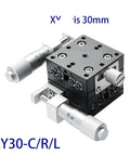 Motorized Rotary Positioning Stage XY 30x30mm LY30-L LY30-C LY30-R with precision knobs and cross rail for lab automation