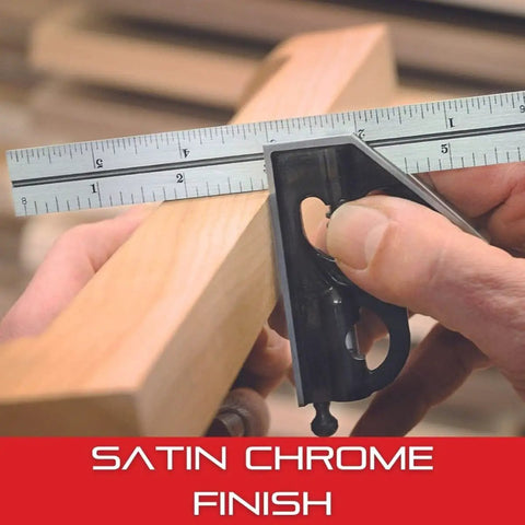 Workhorse 24 Inch Blade For Combination Squares Bevel Protractors And Sets Satin Chrome Finish 4R Graduation in use