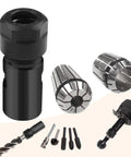 5/8-11 Angle Grinder Extension Shaft Adapter Kit Turns Any Grinder Into A Drill With 1/4 Inch And 1/2 Inch Spring Collets