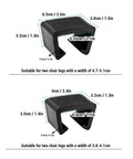 Outdoor Furniture Clips Set ABS Sofa Fastener Clamps with measurements, tool-free install, prevents movement, durable connection.