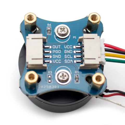 Tough As Nails Hollow Shaft Brushless DC Motor With AS5600 Magnetic Encoder Hall Sensor Outer Rotor Kit, top view, wiring terminals