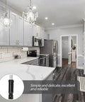 100 Piece Cam Lock Fittings With Invisible Hardware Self Tapping Cabinet Connectors And Nylon Wood Dowel Plugs displayed in modern kitchen setting.