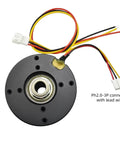 High Torque Low Speed Hollow Shaft BLDC Motor with External Rotor and MT6701 AS5600 Encoder showing Ph2.0-3P connector