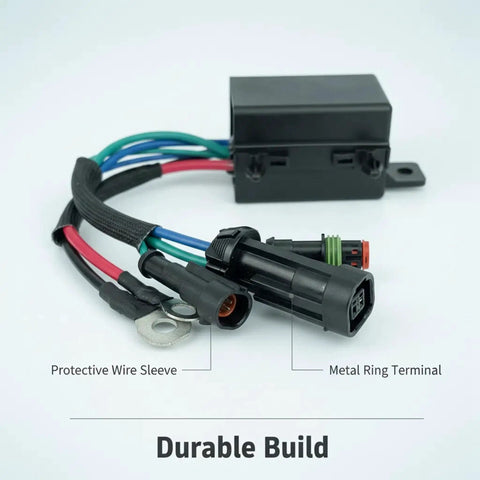 Tilt Trim Relay Kit For Johnson Evinrude Outboard Motors 40HP To 300HP showing wires, metal terminals, protective sleeve
