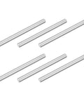 Six Piece M6 X 80mm Stainless Steel Dowel Pins Set 304 Grade Cylindrical Shelf Peg Pins for Mechanical Manufacturing Industrial Use and Furniture Installation Silver Finish
