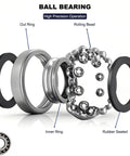 Diagram of Go-To Budget-Friendly 10 Pack 6002-2RS Double Rubber Sealed Deep Groove Ball Bearings 15x32x9mm