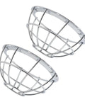 Rock Solid Iron Smoke Detector Guard With Slick Silver Mesh Anti Tamper Fire Safety Shield And Sprinkler Protection Cage Easy Install Ceiling 2 Pack Set - chrome mesh covers