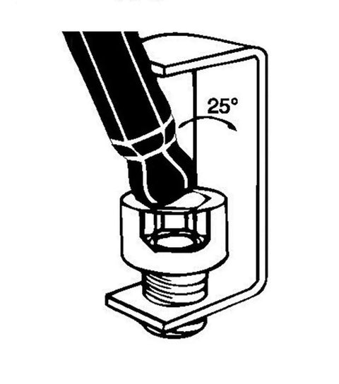 Illustration of 13 Piece Ball End Hex Key L Wrench Set With ProGuard Finish And Extra Long Arm at 25-degree angle