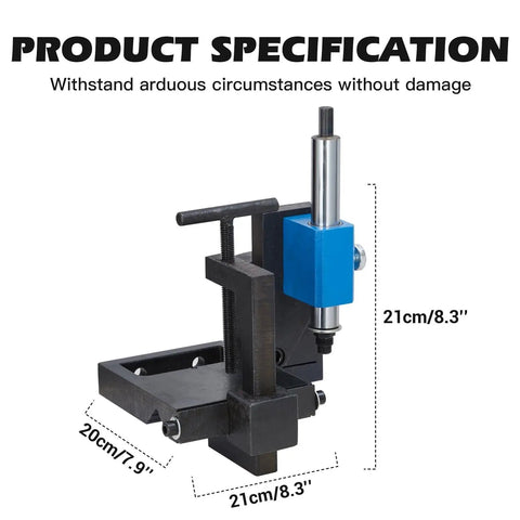 Adjustable Heavy Duty Pipe Notcher And Tube Cutter 0 To 50 Degrees Punch Tool For 19 To 76 Mm Metals Wood front view with dimensions.