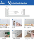 Dead Quiet Latch Hook Door Stopper With Slick Rubber Bumper And Sound Dampening Padding To Shield Walls And Keep Doors Chill Zinc Alloy Heavy Duty Black Pack installation instructions for easy setup.