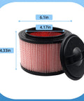 Fine Dust Cartridge Filter For Vacmaster Beast 5 Gallon Wet Dry Vac Series VF408 VF410P VFB511B 0201 with measurements