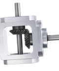 Right Angle Bevel Gearbox 1 To 1 90 Degree Drive With Single Output Shaft 20 Teeth Bevel Gear 1 Module Aluminum Frame