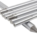 Close-up of 10mm Linear Motion Rod Shaft Guide Set, 500mm Long, Case Hardened Chrome Plated, Precision H8 Tolerance, 2 Pack