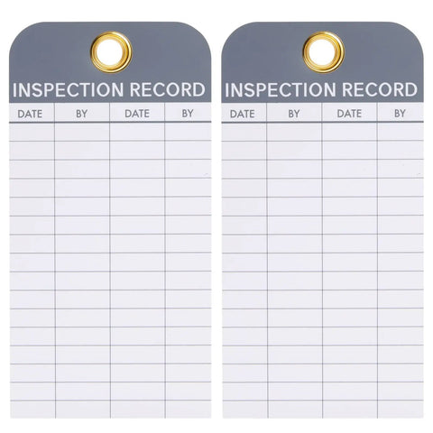 Equipment Inspection Tags 24 Pack 6 by 3 Inches White PVC Waterproof and Rip-Resistant With Eyelets and Cable Ties