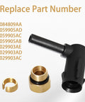 FUSCH air strut elbow repair kit, 2-pack with black plastic elbow and brass fittings