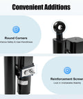 Top Shelf Heavy Duty 12V DC Electric Hydraulic Actuator 800 Watt 2 Ton Linear Cylinder showing round corners and reinforcement screws.