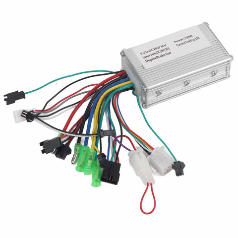 Brushless Motor Controller For Electric Bikes And Scooters Auto Detect 24V 36V 250W Speed Regulator Replacement Part with Throttle