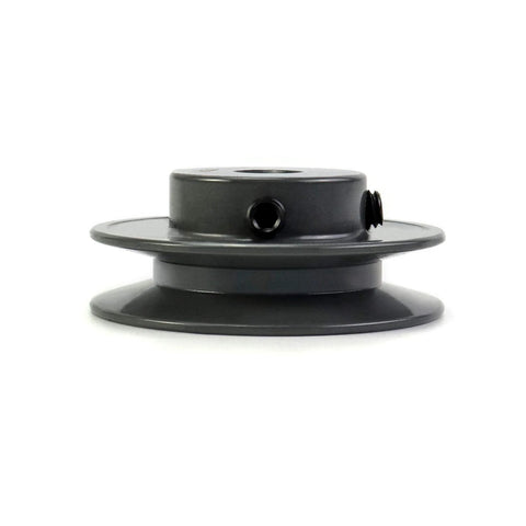 QWORK AK2812 side-view single-groove V-belt pulley, 2.85 in OD, 1/2 in bore, cast iron