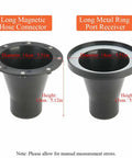 Tooloflife 8 Magnet Vacuum Hose Coupler With Short Magnetic Connector And Metal Ring Receiver for Table Saws, including connectors and receivers.