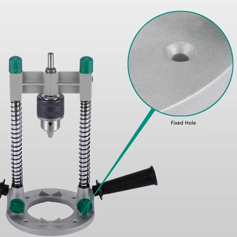 Versatile Drill Press Stand For Woodworking Lightweight Aluminum Construction Adjustable Vertical Drilling Guide with fixed hole