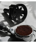 Slick Pro Grade Heavy Duty Adjustable Rotary Espresso Tamper And Coffee Distribution Spoon levels grounds smooth for 51Mm 54Mm 58Mm portafilters.