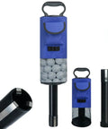 Golf Ball Retriever With Portable Shag Bag For Quick Picks, Easy Up Ball Picker With Removable Plastic Tube in Blue, extends to 75cm