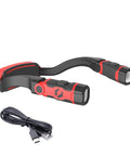 Rechargeable Neck Light 350 Lumens Pivoting Heads Red Hands-Free Comfort-Fit ABS Band with USB-C cable