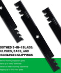 YTH22V46 46 Inch Mulching Replacement Mower Blades For Husqvarna And Compatible Models With Five Star Mounting Pattern 405380