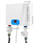 Built Different Under Sink Instant Water Boiler And Tankless Electric Heater Crafted From Rugged Stainless Steel For Quick As Lightning Hot Water Delivery In Home Or Office Setups control panel with temperature display and plumbing connections.