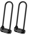 Beefy 4 Digit Padlock Set With 6.3 Inch Long Shackle Waterproof Resettable Code Lock For Bicycles Motorcycles School Lockers Luggage Gym Bags 2 Pack Everyday Use