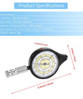 Rugged Map Measuring Wheel For Outdoor Adventurers Lightweight Distance Tracker Tool showing specifications and measurements in inches and centimeters.