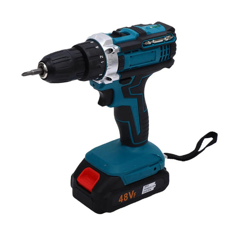 Tough As Nails Cordless Drill Set Featuring Dual Speed Control And Forward Reverse Switch powered by powerful battery for quick repairs.