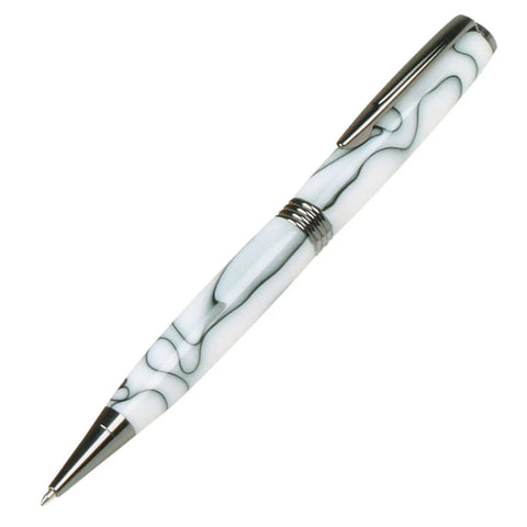 Crafted pen from 7mm Pen Kit Bundle For Woodturning Projects With Hardware, Wood Blanks, And Slimline Bushings, DIY On A Lathe