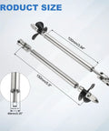 Rugged Stainless Drive Shaft With 3 Blade Propeller Universal Joint Kit For 6mm Motor Shafts In RC Boats And Submarines, L150mm Shaft L100mm Sleeve D36mm Coupler Assembly showing product dimensions.