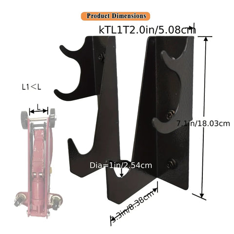 Heavy Duty Wall Mount Jack Stand Organizer For Garage And Shop Pro Grade Steel Storage Bracket Keeps Hydraulic Jacks Off The Floor