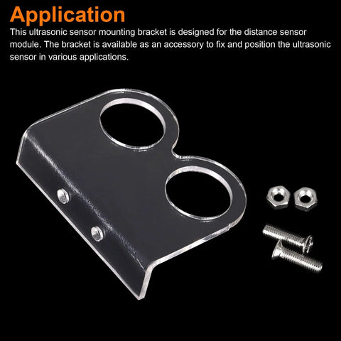 10 Pack Ultrasonic Sensor Mounting Brackets For Distance Sensor Modules With Screws And Nuts Transparent Clear Mounting Kit