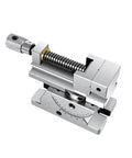 Heavy Duty 3 Inch Angle Vise With A Kick Ass Grip For Universal Tool Clamping On CNC Millers And Drill Presses, silver alloy steel design.