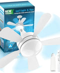 Seventeen Point Seven Inch Socket Fan Light With Remote, 3000 Lumens LED Ceiling Fan And Light Kit, shown in packaging.