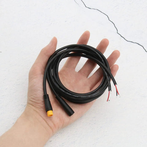 IP65 Waterproof 3 Pin Extension Cable For Ebike And Scooter Gear Sensor, 1m Length End To End With Molded Male And Female Connectors, 24AWG Wire, Easy Plug And Play Bike Wiring Harness