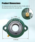 1 Inch Cast Flange Bearing With Two Holes For TGS07 LF205 Replacement, green cast flange, 1 inch bore, 3.74 inch mount