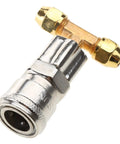 Three Way Air Joint For Air Blow Guns And Pneumatic Fittings Fits Trucks And Trailers One Quarter Inch Inlet 6mm Outlet