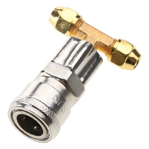 Three Way Air Joint For Air Blow Guns And Pneumatic Fittings Fits Trucks And Trailers One Quarter Inch Inlet 6mm Outlet