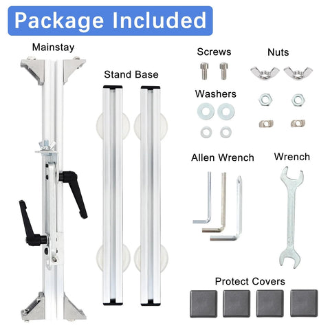 JQDML upgrade stand kit for reciprocating linear actuator with 180° rotation, two aluminum rails and base hardware